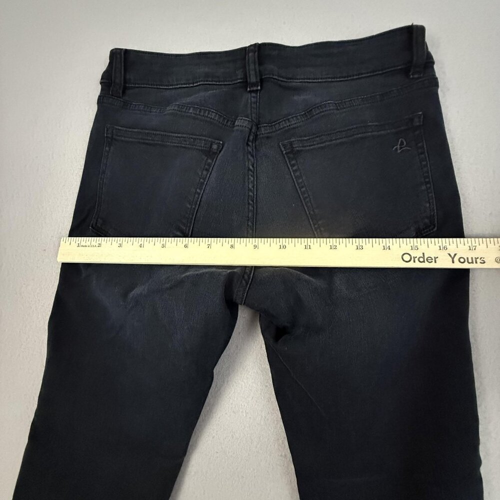 DL1961 Jeans Womens 28 Florence Cropped Instasculpt Skinny Metallic Stripe Black - Picture 9 of 16